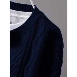 Women'S Vintage Cable Cardigan - Navy Button-Front Sweater with Ribbed Collar, Long Sleeve Casual Open Front Sweater for Spring/Fall, Office, Party