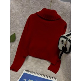 Multi-button decorated large zipper stand-up collar slim-fit cardigan