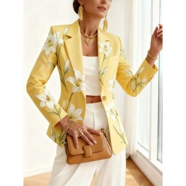 Plus Size - Plus Size Autumn And Winter Fashionable Printed Suit Jacket, Plus Size Suits for Women, Jackets for Women Plus Size, Womens Plus Size Suit, Blazer for Women Plus Size, Plus Size Womens Suits, Office Wear, Formal Clothing, Stylish Blazer