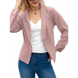 Plus Size, Women's Fall Fashion Blazer- Double-Layer Suit Collar Slim Fit Blazer Jacket, High-Quality Fabric, Exquisite Tailoring, Versatile for Office/Daily/Date/Street, Multiple Sizes/Colors, Easy to Match, Breathable Comfortable, Blazers For Women Plus Size, Blazer For Women Elegant Classy, Blazer Jackets For Women Plus Size, Blazers For Women Elegant Classy, Black Blazer For Women Plus Size, Plus Size Women Blazers, Blazers Plus Size, Curve Blazers For Women,
