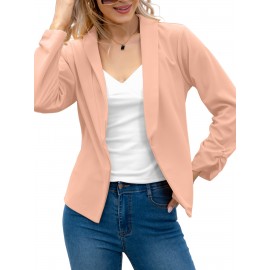 Plus Size, Women's Fall Fashion Blazer- Double-Layer Suit Collar Slim Fit Blazer Jacket, High-Quality Fabric, Exquisite Tailoring, Versatile for Office/Daily/Date/Street, Multiple Sizes/Colors, Easy to Match, Breathable Comfortable, Blazers For Women Plus Size, Blazer For Women Elegant Classy, Blazer Jackets For Women Plus Size, Blazers For Women Elegant Classy, Black Blazer For Women Plus Size, Plus Size Women Blazers, Blazers Plus Size, Curve Blazers For Women,